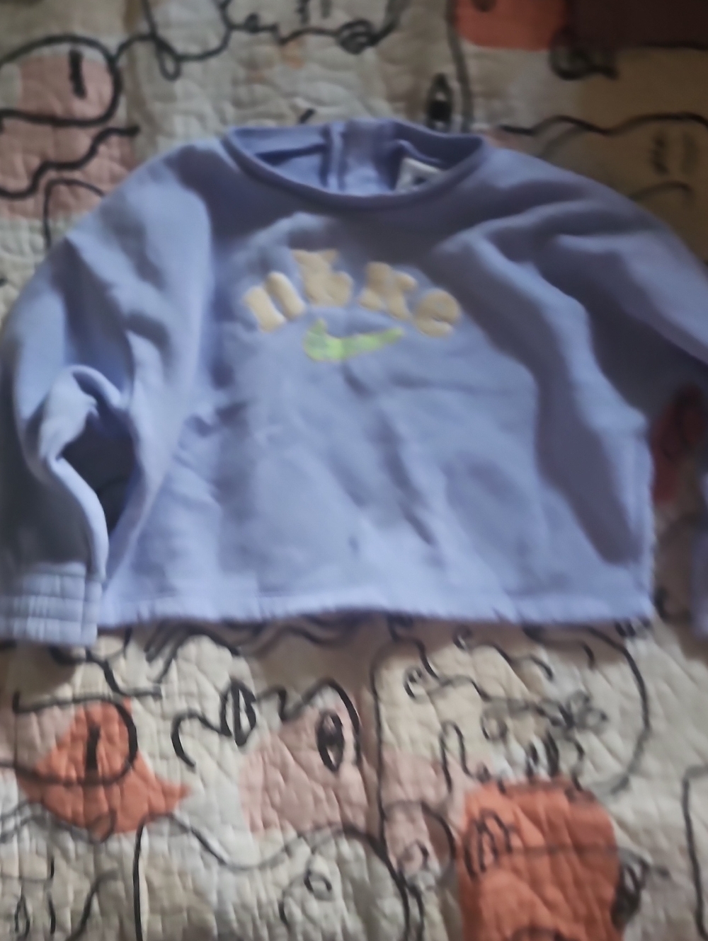 Nike Lavender Crew Sweatshirt with Neon Swoosh